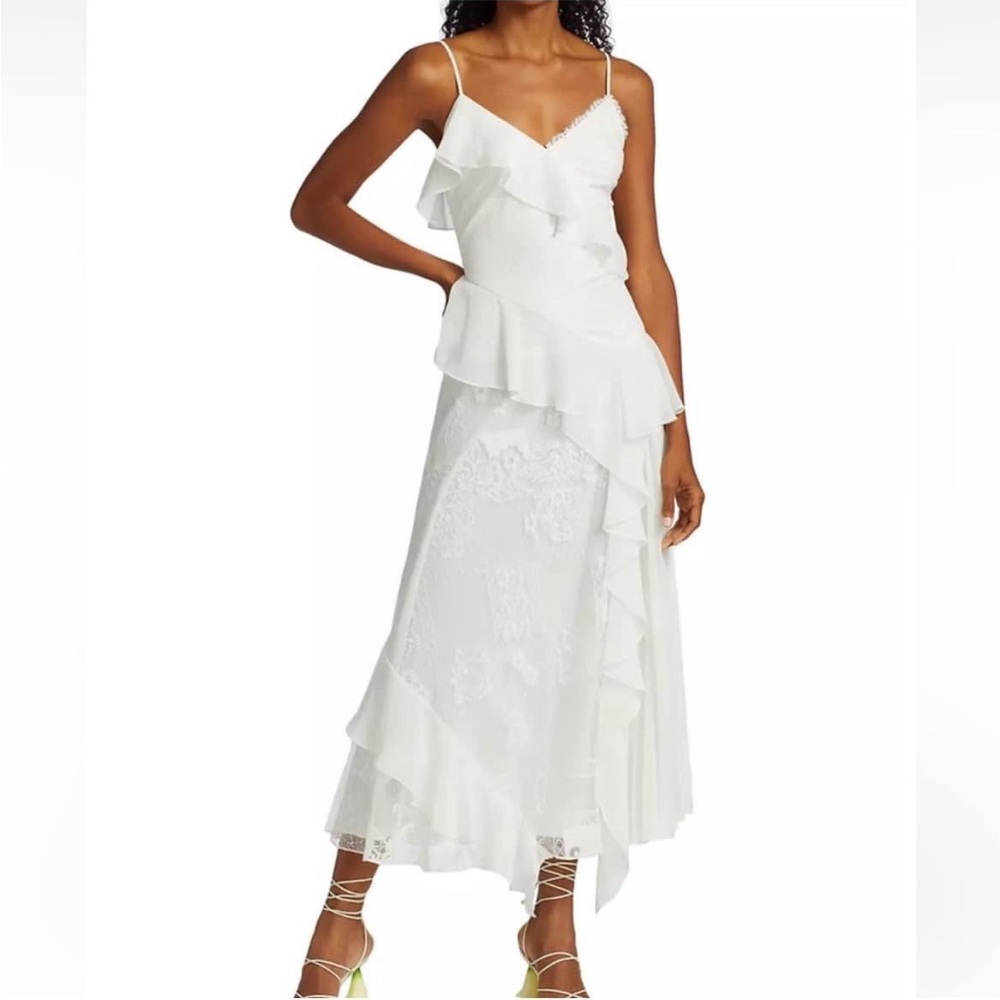 NWT THEIA mixed media dress. STUNNING.